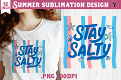 Summer Sublimation | Retro beach quote on stripes png Product Image 1