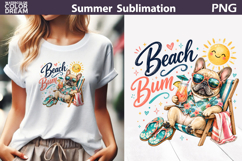 Beach Bulldog Sublimation | Summer Quote T Shirt Product Image 1