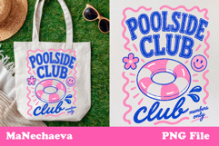 Cute Summer Funny Sublimation | Poolside Club PNG Product Image 1