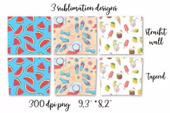 Summer sublimation design Skinny tumbler wrap design 