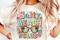 salty beach club, beach club png, summer coastal png, coastal sublimation, beach shirt design, ocean lover gift, vacation shirt png, salty beach design, seaside apparel png, coastal t shirt png