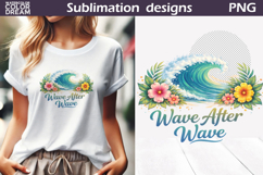 Ocean Wave Clipart | Beach Summer Sublimation Product Image 1