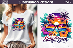 Beach Sunglasses Clipart | Salty Beach Sublimation Product Image 1