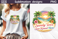 Beach Sunset Clipart | Summer Quote Sublimation Product Image 1