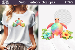 Pastel Turtle Clipart | Soft Floral Design Product Image 1
