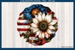 Sunflower Wind Spinner Sublimation Template Png Printable Product Image 2
