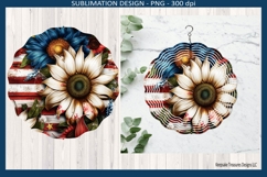 Sunflower Wind Spinner Sublimation Template Png Printable Product Image 3