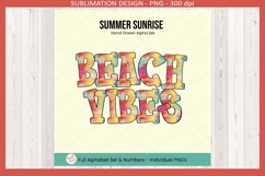 Tropical Summer Sunrise Alphabet, Beach Watercolor Letters Product Image 4
