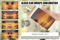Glass Can Wraps Summer Sunset Product Image 1