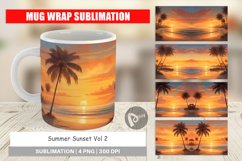 Mug Wrap Design Summer Sunset Product Image 1