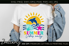 Summer SVG Cut Files Summer Vibes T-shirt Mug Pillow Design Product Image 3