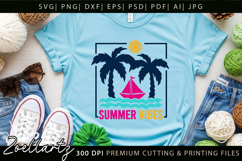 Summer SVG Cut Files Summer Vibes T-shirt Mug Pillow Design Product Image 4