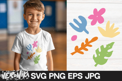 Summer SVG cut file. Summer elements for kids Product Image 1