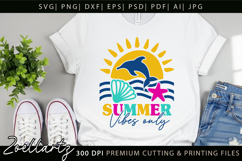 Summer SVG Cut Files Summer Vibes T-shirt Mug Pillow Design Product Image 1