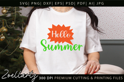 Hello Summer SVG Cut Files Summer T-shirt Mug Pillow Design Product Image 4