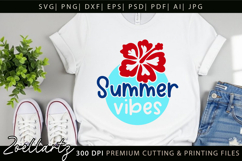 Summer SVG Cut Files Summer Vibes T-shirt Mug Pillow Design Product Image 2