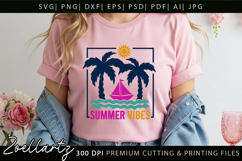 Summer SVG Cut Files Summer Vibes T-shirt Mug Pillow Design Product Image 5