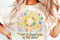 sunshine in my soul, floral sunshine png, inspirational summer, floral sublimation, summer flowers png, positive quote design, summer apparel png, sunshine shirt, flower gift png, summer inspiration