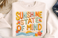 sunshine state design, retro summer png, summer t shirt png, beach vacation design, sunny day clipart, vintage summer art, coastal shirt design, sublimation png, summer apparel graphic, transparent png