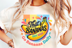 banana summer png, go bananas design, funny banana shirt, fruit sublimation, tropical banana png, summer fruit design, banana lover gift, summer shirt png, playful summer design, banana clipart