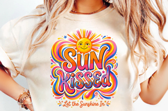 retro summer png, sun kissed design, sunshine quote png, vintage summer shirt, retro sublimation, sunny day design, summer apparel png, vintage sunshine, summer vacation design, retro t shirt png