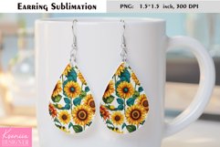 Sunflower|Summer Flower Earring Sublimation Product Image 1