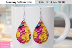 Tropical Butterfly|Summer Flower Earring Sublimation Product Image 1