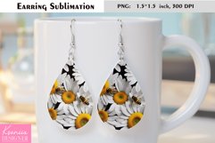 Daisy|Chamomile|Summer Flower Earring Sublimation Product Image 1