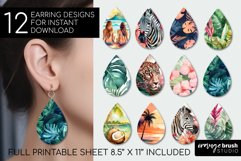 Summer Teardrop Earrings Bundle Sublimation Designs