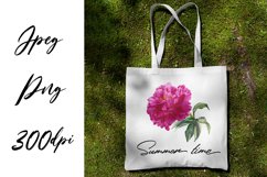 Peony watercolor - sublimation design Product Image 1