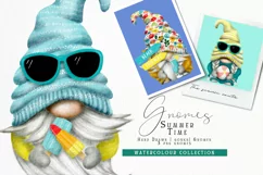 Summer Beach Gnomes| Gnome Clipart PNG Product Image 1