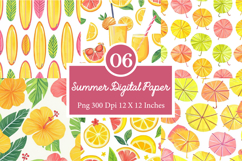 Summer time Seamless Digital Paper Product Image 1