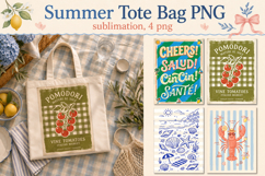 Summer Tote Bag PNG, Funny bag sublimation Product Image 1