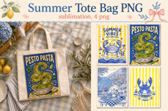 Summer Tote Bag PNG, Funny bag sublimation Product Image 1