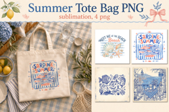 Summer Tote Bag PNG, Funny bag sublimation Product Image 1