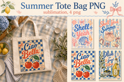 Summer Tote Bag PNG, Funny bag sublimation Product Image 1