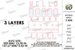 Summer Towel Rack Laser Cut. Hello SVG Product Image 2