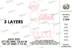Summer Towel Rack Laser Cut. Hello Summer SVG Product Image 2