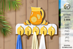 Summer Towel Rack Laser Cut. Lemonade SVG Product Image 1