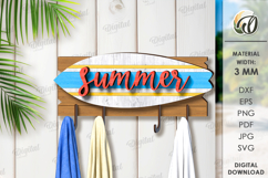 Summer Towel Racks Bundle Laser Cut. Summer Wall Hanging SVG Product Image 12