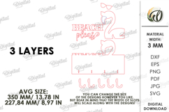 Summer Towel Rack Laser Cut. Flamingo SVG Product Image 2