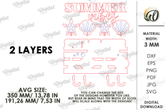 Summer Towel Rack Laser Cut. Summer vibes SVG Product Image 2
