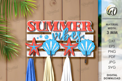 Summer Towel Racks Bundle Laser Cut. Summer Wall Hanging SVG Product Image 15