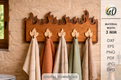 3D Towel Racks Bundle Laser Cut. Summer towel hanger SVG Product Image 4