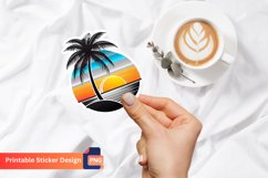 Summer Tree Sticker, Tropical Tree Sticker Product Image 1