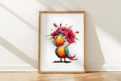 Whimsical Summer Tropical Bird Clipart Product Image 2