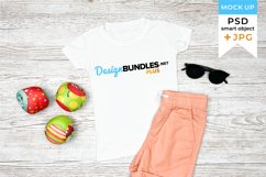 Kids t-shirt mockup Summer | Vacation t-shirt mockup kids Product Image 1