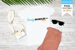 Girls t-shirt mockup Summer | Vacation mockup for kids Product Image 1