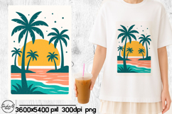 Summer sublimation designs, Beach retro tropical Product Image 1