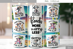 Funny Summer Cow|Positive Quotes|Beach Tumbler Sublimation Product Image 1